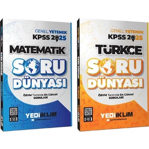 Yediiklim Yayınları 2025 KPSS Soru Dünyası Matematik ve Türkçe Soru 2'li Set