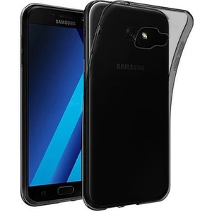 Samsung Galaxy A5 2017 (A520) Kılıf Soft Silikon Şeffaf-Siyah Arka Kapak
