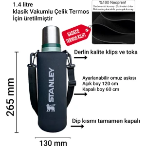 Neopren Termos Kılıfı ve Omuz Askısı - 1.4 Klasik
