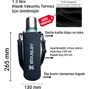 Neopren Termos Kılıfı ve Omuz Askısı - 1.3 Lt. Klasik