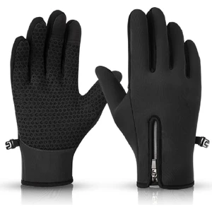 Kaymaz Dokunmatik Fermuarlı Eldiveni Doğa Yürüyüşü Eldiveni