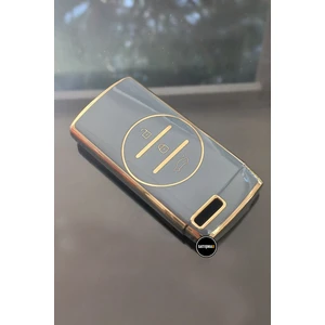Lüx Chery Tiggo 7 Pro Smart Uyumlu Nano Anahtar Kılıfı Gri - Gold Altın