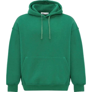 Basıc Oversıze Kapüşonlu Cep Detaylı Sweatshırt Benetton