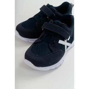 mnpc Unisex Çocuk Lacivert Deri Ortopedik Destekli Spor Ayakkabı