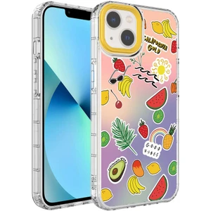 - Apple iPhone 13 - Kılıf Kamera Korumalı Renkli Desenli Sert Silikon Korn Kapak - NO4 - T23608