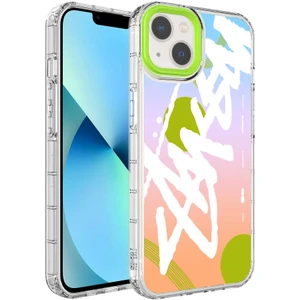 - Apple iPhone 13 - Kılıf Kamera Korumalı Renkli Desenli Sert Silikon Korn Kapak - NO2 - T23608