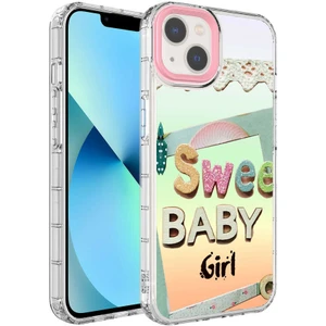 - Apple iPhone 13 - Kılıf Kamera Korumalı Renkli Desenli Sert Silikon Korn Kapak - NO10 - T23608