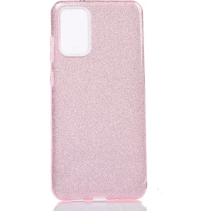 - Samsung Galaxy S20 Plus - Kılıf Simli Koruyucu Shining Silikon - Rose Gold - T12952