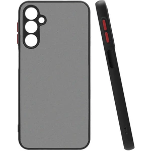 noktaks - Samsung Galaxy M34 5G - Kılıf Arkası Buzlu Renkli Düğmeli Hux Kapak - Siyah - T29547