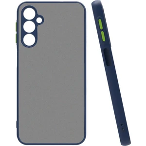 noktaks - Samsung Galaxy M34 5G - Kılıf Arkası Buzlu Renkli Düğmeli Hux Kapak - Lacivert - T29547