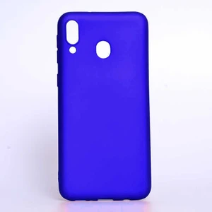 noktaks - Samsung Galaxy M20 - Kılıf Mat Soft Premier Silikon Kapak - Saks Mavi - T7560