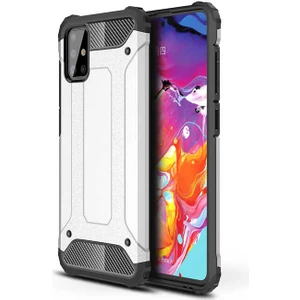 - Samsung Galaxy M31S - Kılıf Çift Katman Zırh Tank Crash Military Kapak - Gri - T14995