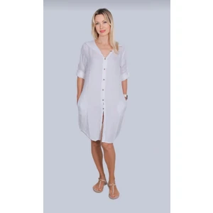 Bayan Müslin Kumaş Kapşonlu Gömlek Elbise