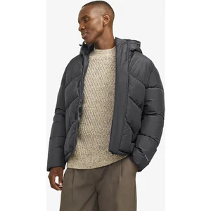 Jack & Jones Jjworld Puffer Erkek Gri Mont 12259850-ASPHALT