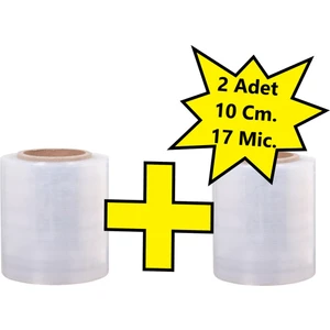 Palet Dilimli Streç 10 cm 17 Mic. 400 gr 300 metre Şeffaf 2 Adet