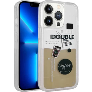 noktaks - Apple iPhone 14 Pro - Kılıf Desenli Sıvılı Drink Silikon Kapak - NO3 - T25152