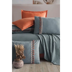 Zeynep Tekstil Clasy 100% Pamuk Bohamline Çift Kişilik Butik Pike Takımı