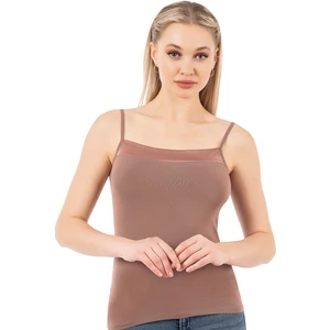 Özkan Underwear Özkan 2041 Kadın Viskon Yakası Saten Detaylı Esnek Yumuşak Ince Askılı Atlet