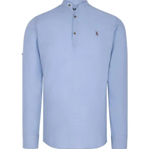 G783 Dewberry Hakim Yaka Erkek Gömlek-Mavi