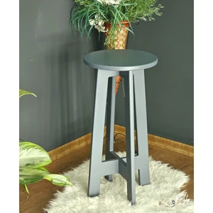 Tekir Store Mutfak Bar Taburesi Sandalyesi Ahşap Mdf Yuvarlak  İç Dış Mekan 61 cm Evcafe Restaurant
