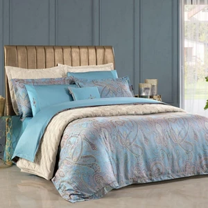Athena Jakarlı Nevresim Takımı King Size , .mavi