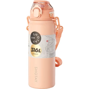 Şeffaf Kapaklı Çelik Termos Kız Çocuk Matara 750 Ml.  SHT-ST-8228-5