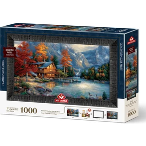 Art Puzzle Nehir Üzerinde Kış Gölgesi 1000 Parça Çerçeveli Puzzle