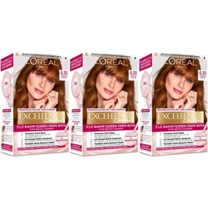 L'Oréal Paris Excellence Saç Boyası 6.35 Çikolata Kahve 3'Lü Set