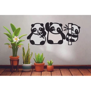 Dekor Treni Sevimli Panda Duvar Dekor Seti