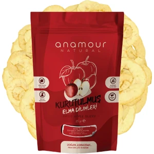 Anamour Natural Elma Kurusu Cips Elma (Şekersiz) Vegan Doğal Kuru Meyve Kıtırı 25 Gram