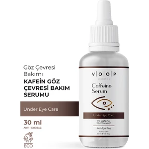 Göz Çevresi Bakımı Kafein Serum Göz Altı Morlukları Torbalanma Karşıtı 30 ml 5%caffeine 2%vitamin C
