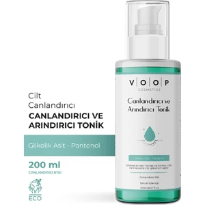 Canlandırıcı Ve Arındırıcı Tonik | Gözenek Arındırıcı Aha - Bha (GLİKOLİK ASİT & PANTENOL) - 200 ml