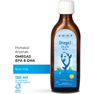 Çocuklara Özel Omega 3 Balık Yağ Portakal Aromalı Şurup | Yüksek EPA & DHA Kaynağı  - 150 ml