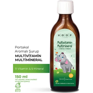 Multivitamin Multimineral Portakal Aromalı Şurup - 150 Ml (11 Vitamin & 5 Mineral)