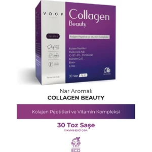 Collagen Beauty Yüksek Biyoaktif Hidrolize Kolajen %100 Saf Ve Doğal - 30 Toz Saşe