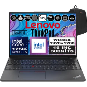 Thinkpad E16 Gen2 Intel Core Ultra 5 125U Ddr5 40GB 2tb SSD Intel® Aı Boost 16" Wuxga IPS Windows 11 Home Taşınabilir Bilgisayar 21MA003MTXH15 + Zetta Çanta