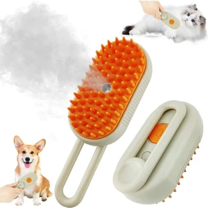 Kedi Köpek Elektrikli Buharlı Fırça Spreyli Masaj Tarağı Kedi Köpek Tarağı Tüy Toplama Fırçası