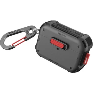 Airpods Pro 2 Uyumlu Kılıf Skinarma Magnetik Kilitli Airbagli Tasarım Mecha Kılıf Füme