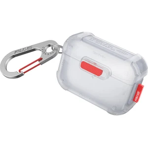 Airpods Pro 2 Uyumlu Kılıf Skinarma Magnetik Kilitli Airbagli Tasarım Mecha Kılıf Transparan Beyaz
