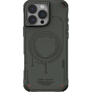 iPhone 16 Pro Uyumlu Kılıf Magsafe Şarj Özellikli Metal Kamera Çerçeveli Skinarma Mecha Serisi Olive