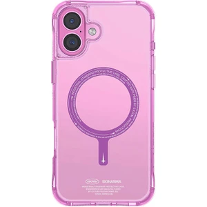 iPhone 16 Plus Uyumlu Kılıf Magsafe Şarj Özellikli Şeffaf Airbag Tasarımlı Saido Pembe