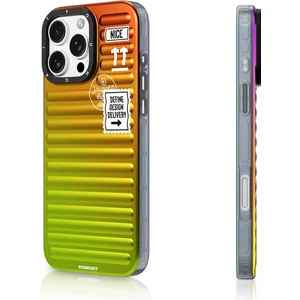 iPhone 16 Pro Max Uyumlu Kılıf Youngkit The Secret Color Serisi Kapak Turuncu