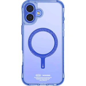 iPhone 16 Plus Uyumlu Kılıf Magsafe Şarj Özellikli Şeffaf Airbag Tasarımlı Saido Mavi