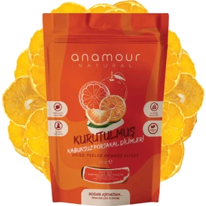 Anamour Natural Kabuksuz Portakal Kurusu - Cips Portakal (Şekersiz) - Kuru Meyve Kıtırı 25 Gram