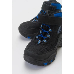 Erkek Çocuk Siyah-Mavi Microfiber Trekking Çocuk Bot