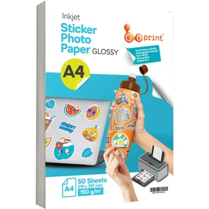 Yapışkanlı Inkjet Fotoğraf Kağıdı Parlak A4 150G 50 Yaprak