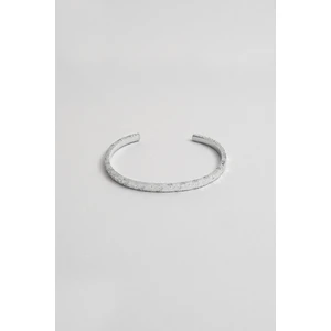 Modern Tasarım 18 Ayar Beyaz Altın Kaplama Gümüş Kelepçe Bileklik