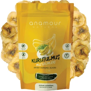 Anamour Natural Muz Kurusu - Cips Muz (Şekersiz) - Kuru Meyve Kıtırı 25 Gram- Meyve Cipsi