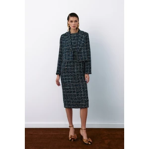 Kolsuz Tüvit Kalem Elbise - Lacivert