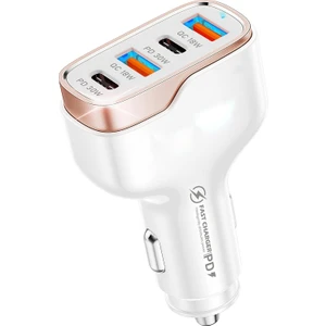 MT36 4 Portlu Type-C USB Araç Hızlı Şarj Çakmaklık Adaptörü
